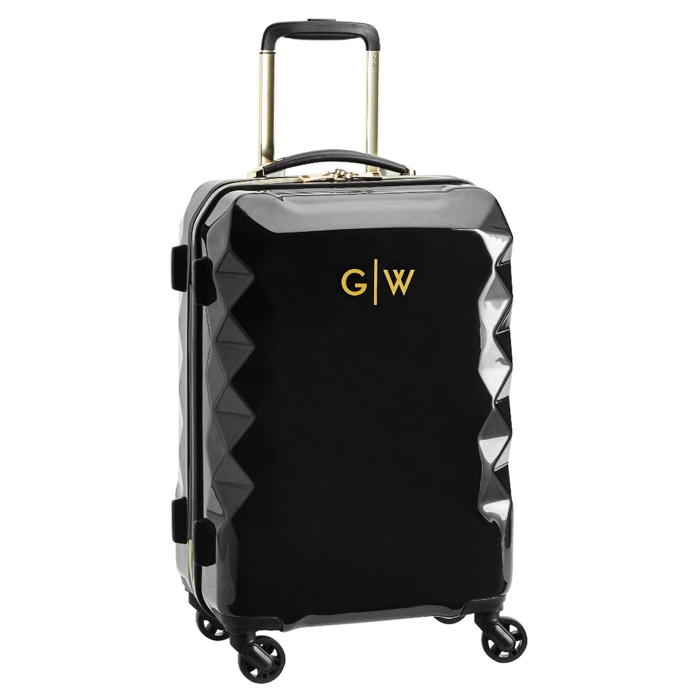 Luxe Hard-Sided Black Carry-On Spinner Suitcase by Pottery Barn Teen